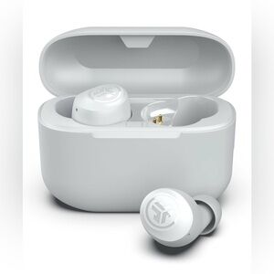 JLab GoPop+ True Wireless Earbuds, Cloud White, 35+ Hours of Playtime